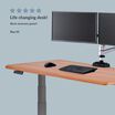 roy m says life changing desk back soreness gone under a five star rating with a standing desk